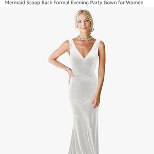 Elegant White Evening Gown